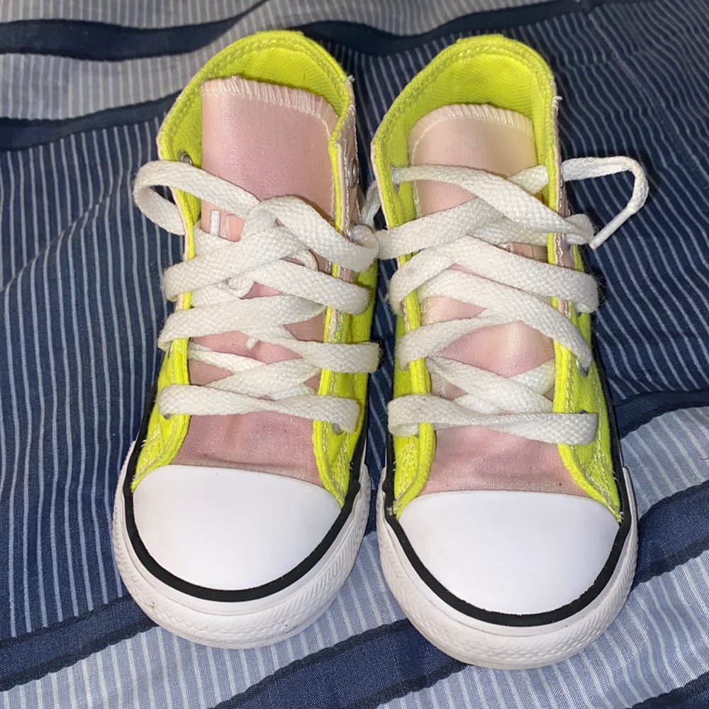 Converse Neon colorblock high tops